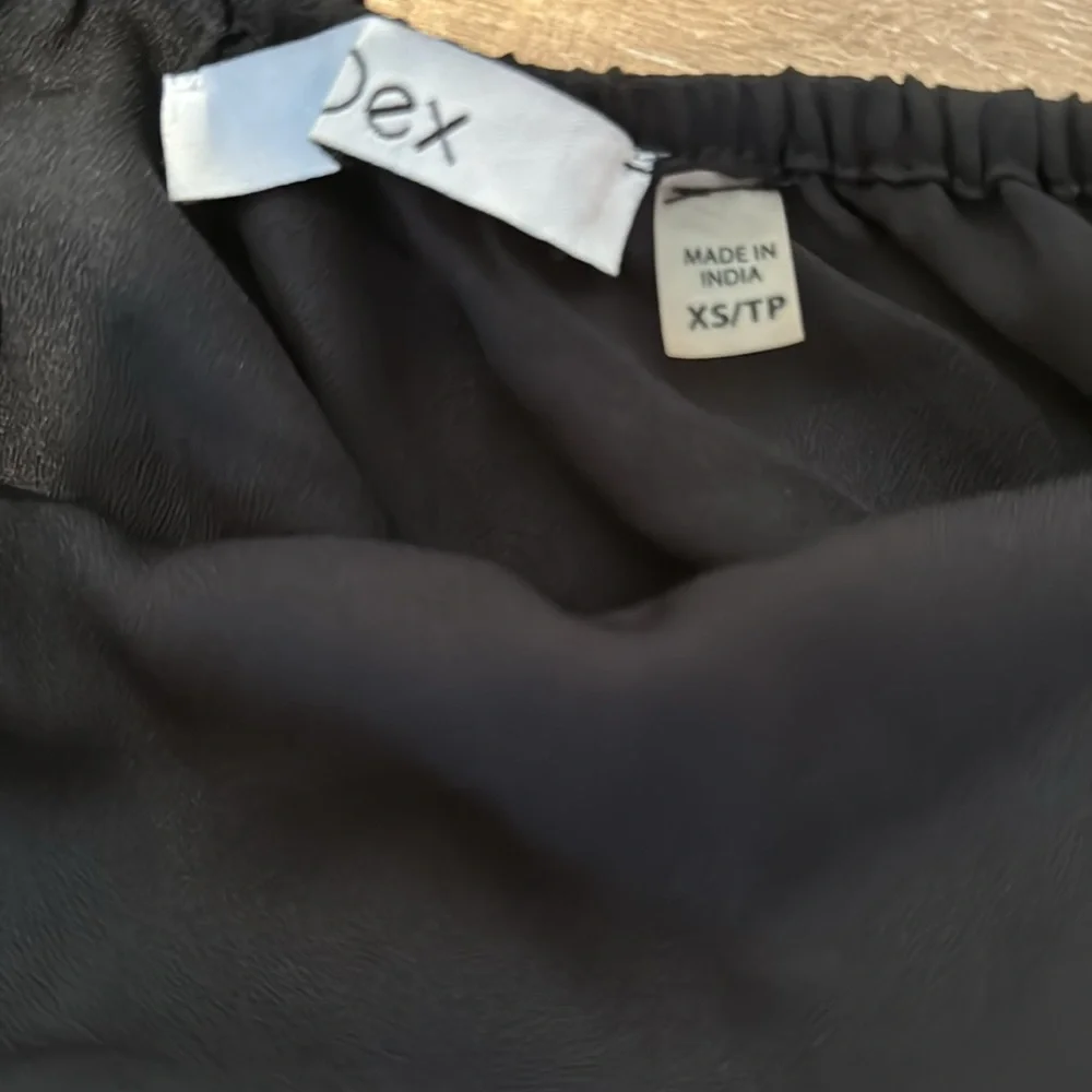 Dex Size X-Small Solid Black Halter Pants Jumpsuit sleeveless v-neck poc… - Picture 7 of 7